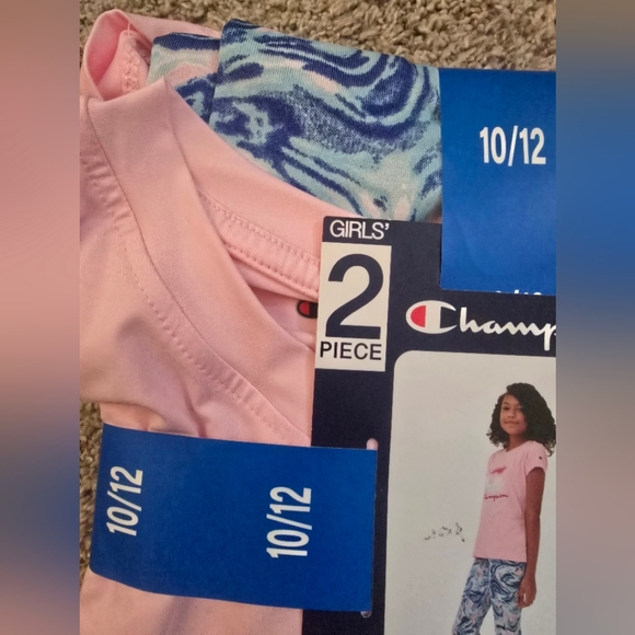 Champion Girls' Pink Tee & Legging Set 10/12 - Picture 3 of 5